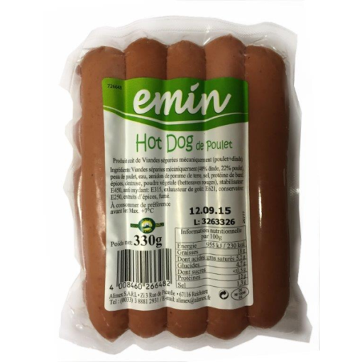 Hot dog de Poulet 330gr EMIN