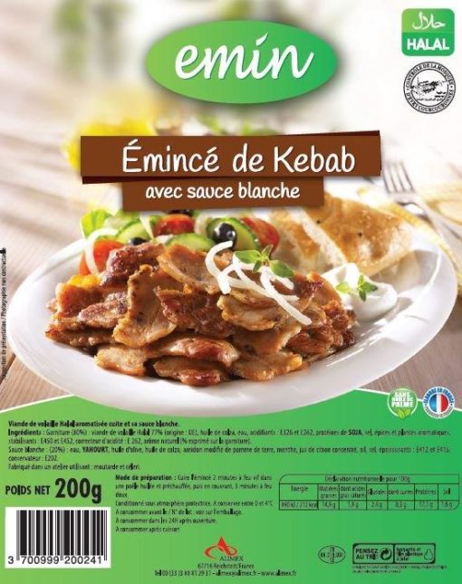 Kebab Halal avec sauce blanche 200gr EMIN